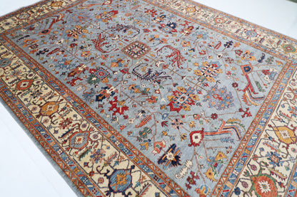 272 x 366 cm | Oriental Afghan Tribal Hand Knotted Veg Dye Wool carpet