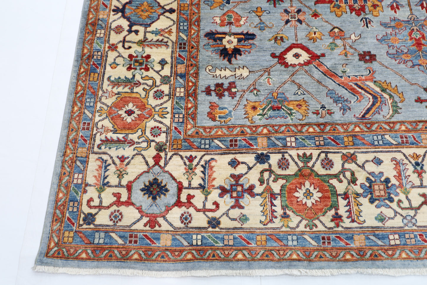 272 x 366 cm | Oriental Afghan Tribal Hand Knotted Veg Dye Wool carpet