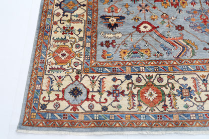 272 x 366 cm | Oriental Afghan Tribal Hand Knotted Veg Dye Wool carpet