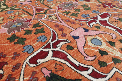 309 x 423 cm | Bidjar Yellow Design Hand Knotted veg Dye Wool Afghan Carpet
