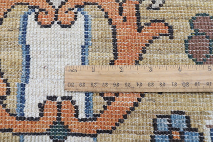 309 x 423 cm | Bidjar Yellow Design Hand Knotted veg Dye Wool Afghan Carpet