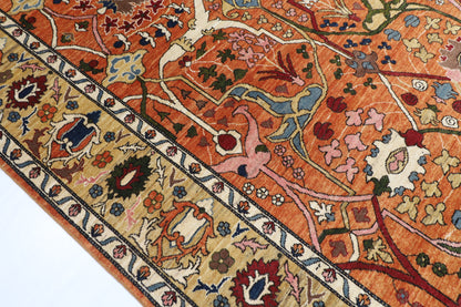 309 x 423 cm | Bidjar Yellow Design Hand Knotted veg Dye Wool Afghan Carpet