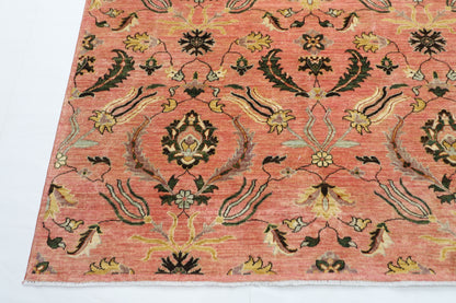 276 x 365 cm | Suzani Pink Design Area Rug Afghan Hand Knotted Veg Dye Wool carpet