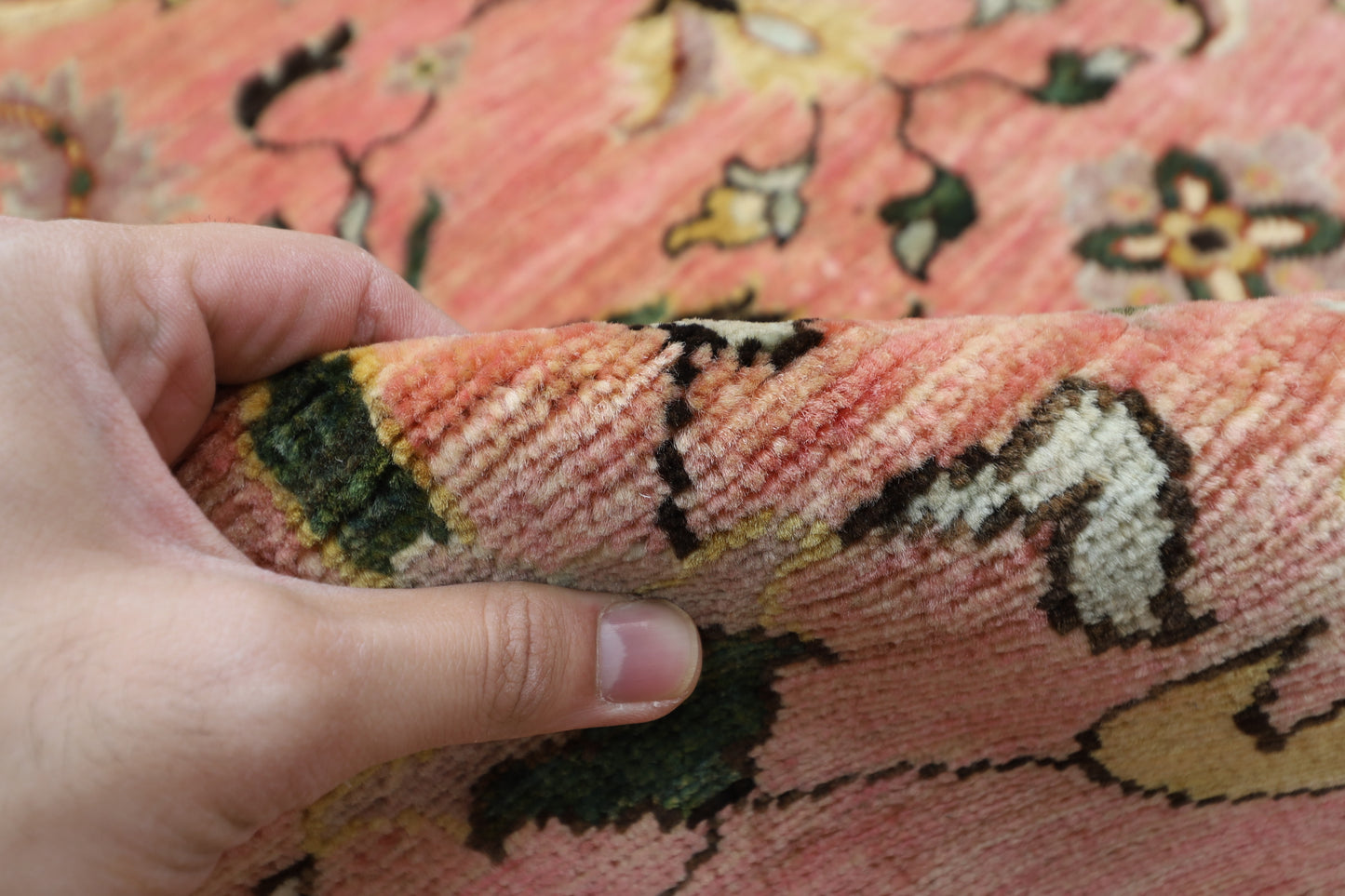 276 x 365 cm | Suzani Pink Design Area Rug Afghan Hand Knotted Veg Dye Wool carpet