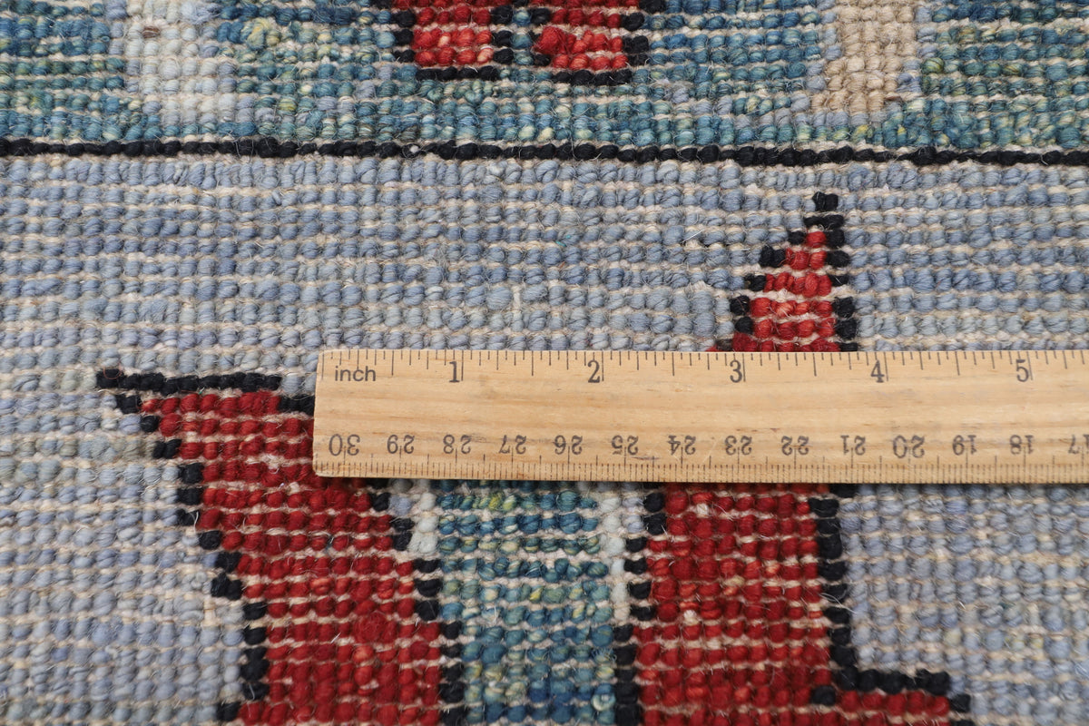 300 x 437 cm | Oushak Gray Design Hand Knotted veg Dye Wool Afghan Carpet