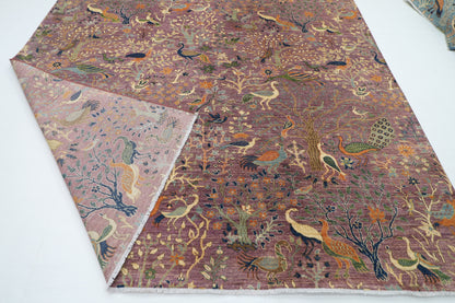 274 x 358 cm | Birds Design Area Rug Afghan Hand Knotted Veg Dye Wool carpet