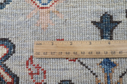 243 x 299 cm | Serapi Gray Design Hand Knotted veg Dye Wool Afghan Carpet