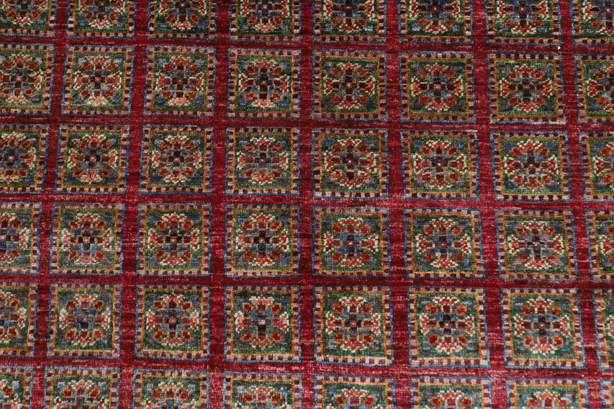 268 x 370 cm | Animal Tribal Design Hand Knotted veg Dye Wool Afghan Carpet