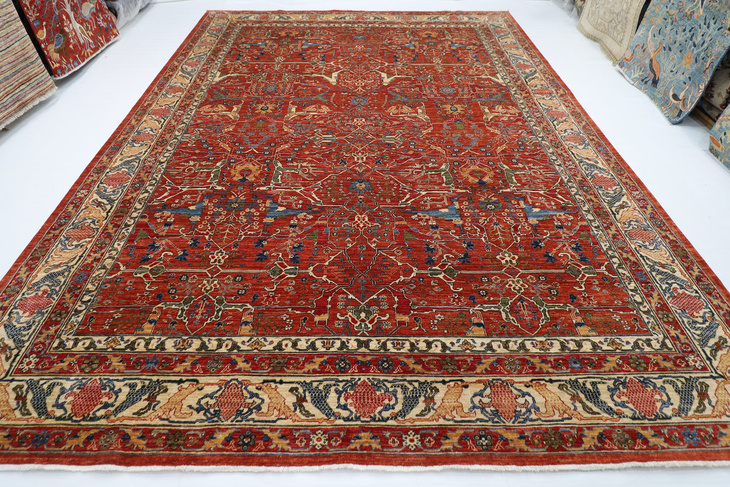 308 x 422 cm | Bidjar Fine Quality Area Rug Afghan Hand Knotted Veg Dye Wool carpet