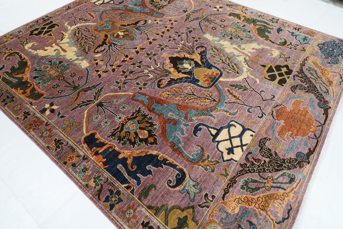 257 x 298 cm | Tribal kawros Design Hand Knotted veg Dye Wool Afghan Carpet