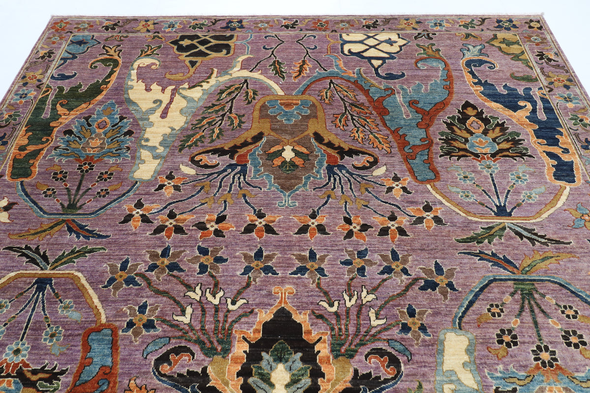 257 x 298 cm | Tribal kawros Design Hand Knotted veg Dye Wool Afghan Carpet
