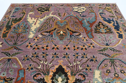 257 x 298 cm | Tribal kawros Design Hand Knotted veg Dye Wool Afghan Carpet