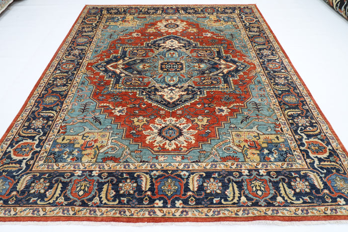 250 x 294 cm | Serapi Afghan Tribal Hand Knotted Veg Dye Wool carpet