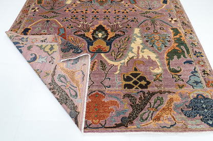 257 x 298 cm | Tribal kawros Design Hand Knotted veg Dye Wool Afghan Carpet