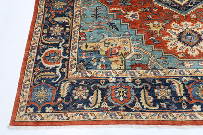 250 x 294 cm | Serapi Afghan Tribal Hand Knotted Veg Dye Wool carpet