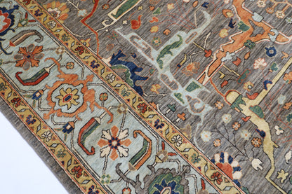 302 x 422 cm | Bidjar Gray Area Rug Afghan Hand Knotted Veg Dye Wool carpet