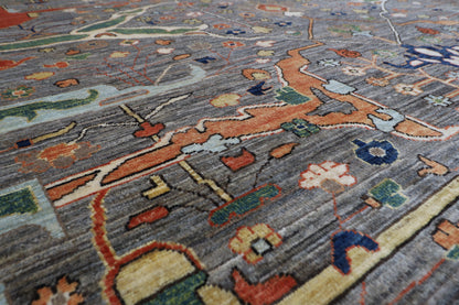 302 x 422 cm | Bidjar Gray Area Rug Afghan Hand Knotted Veg Dye Wool carpet