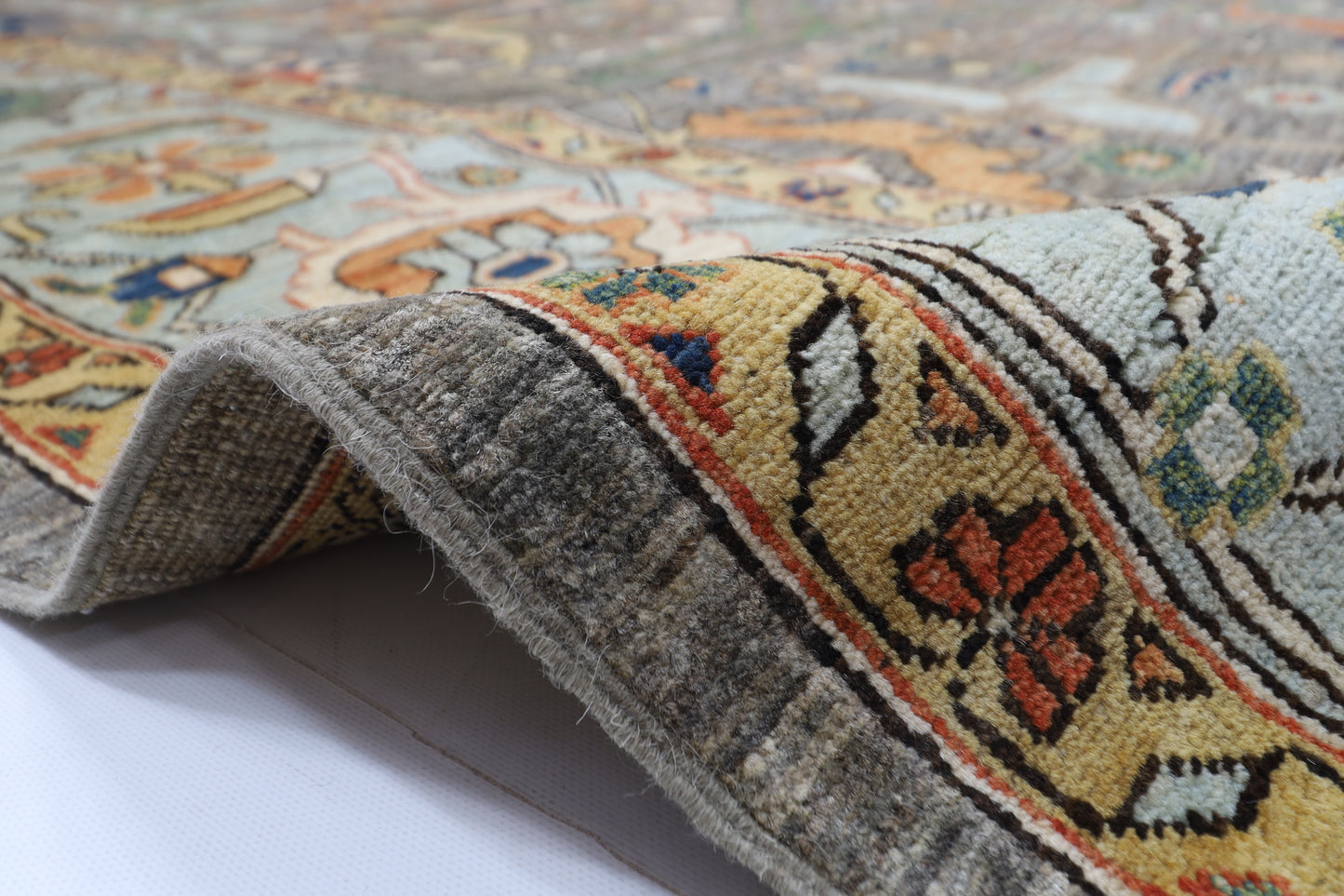 302 x 422 cm | Bidjar Gray Area Rug Afghan Hand Knotted Veg Dye Wool carpet