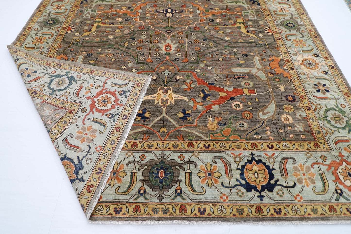 302 x 422 cm | Bidjar Gray Area Rug Afghan Hand Knotted Veg Dye Wool carpet