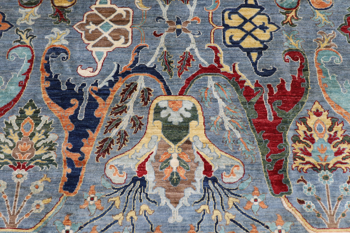 273 x 372 cm | Kawros Afghan Tribal Hand Knotted Veg Dye Wool carpet