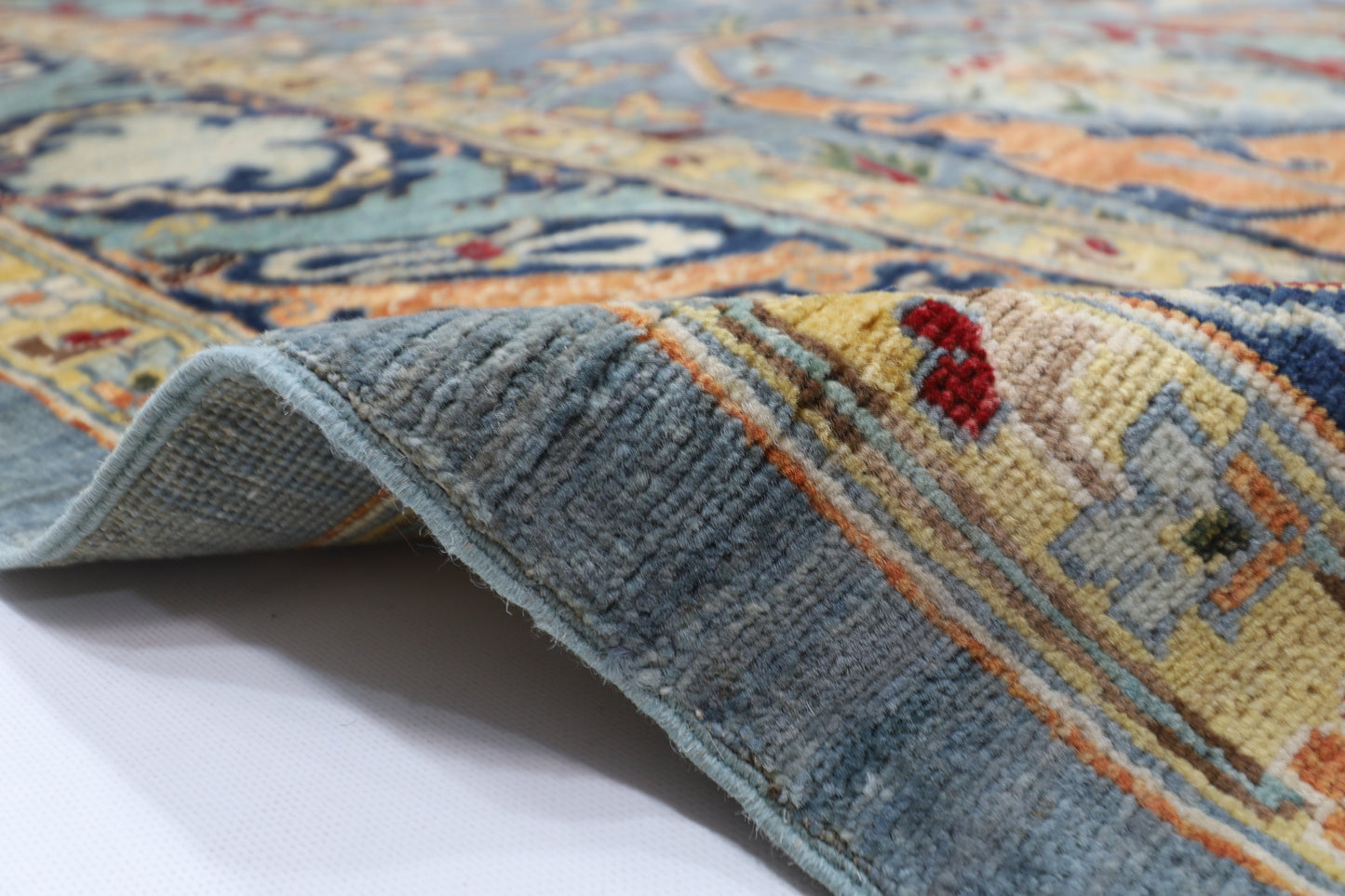 273 x 372 cm | Kawros Afghan Tribal Hand Knotted Veg Dye Wool carpet