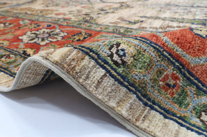 248 x 296 cm | Tribal Tree Of Life Design Hand Knotted veg Dye Wool Afghan Carpet