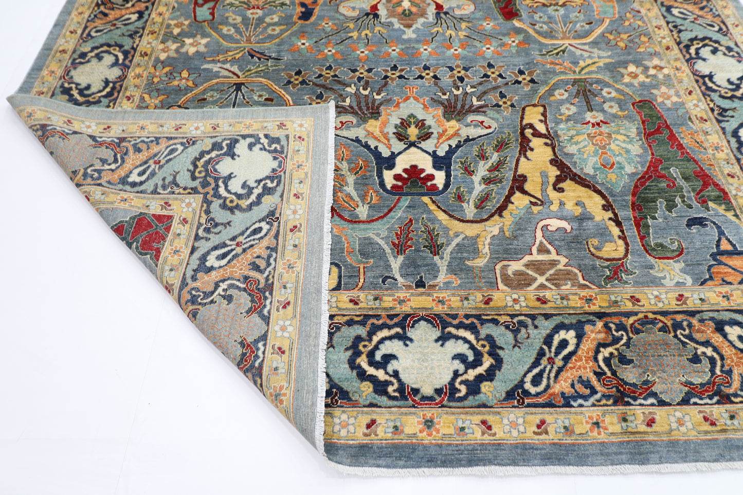 273 x 372 cm | Kawros Afghan Tribal Hand Knotted Veg Dye Wool carpet