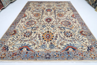270 x 364 cm | Sickle Leaf Afghan Tribal Hand Knotted Veg Dye Wool carpet