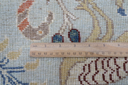 247 x 300 cm | Birds Gray Area Rug Afghan Hand Knotted Veg Dye Wool carpet
