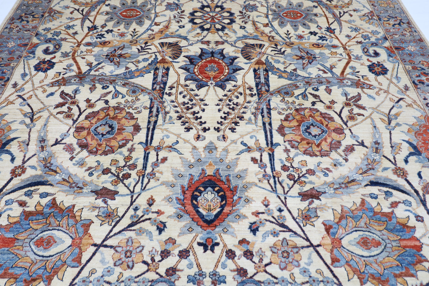 270 x 364 cm | Sickle Leaf Afghan Tribal Hand Knotted Veg Dye Wool carpet
