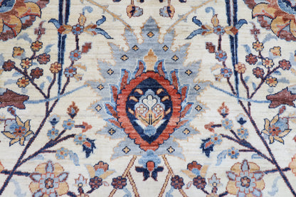 270 x 364 cm | Sickle Leaf Afghan Tribal Hand Knotted Veg Dye Wool carpet