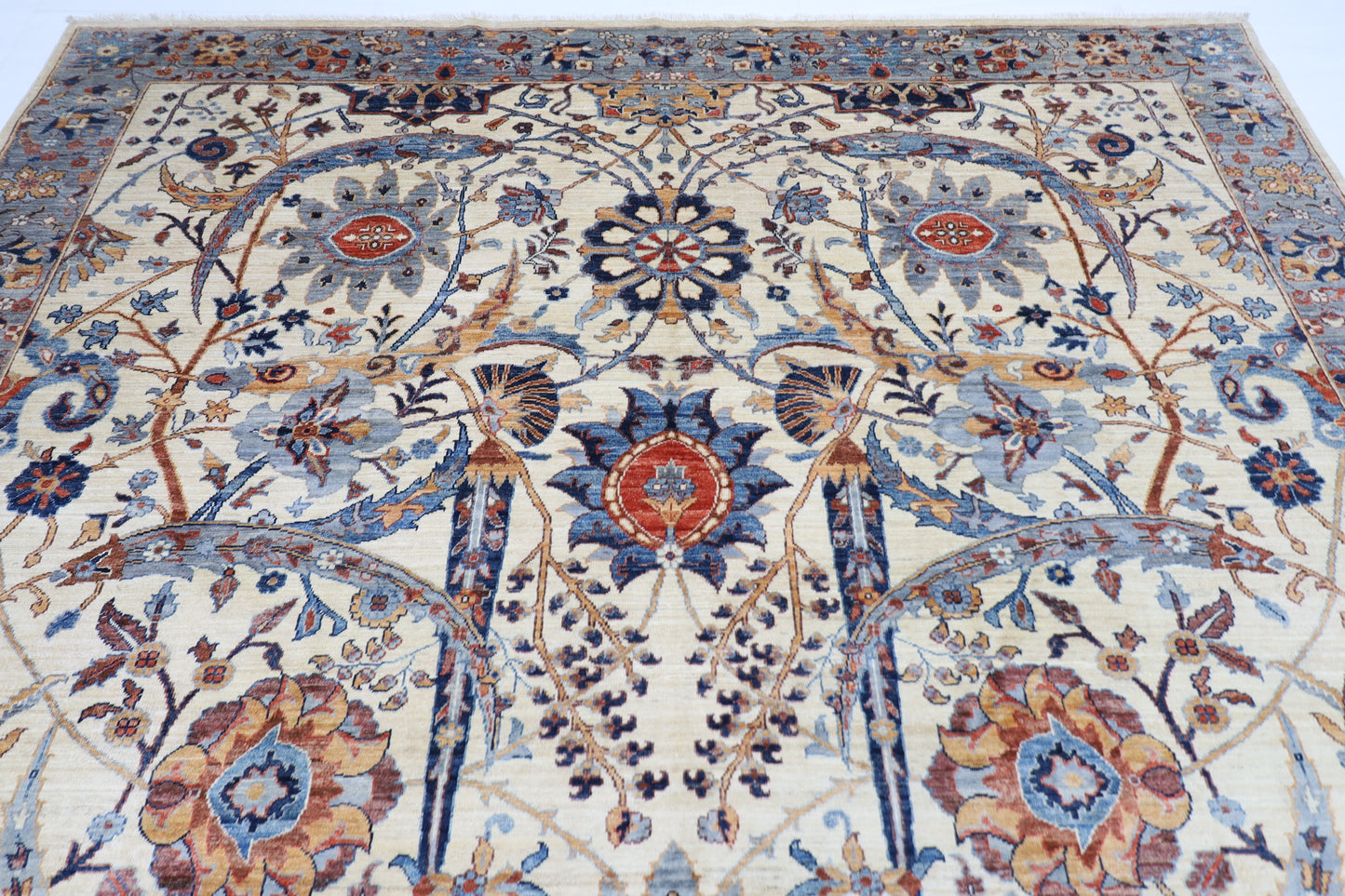 270 x 364 cm | Sickle Leaf Afghan Tribal Hand Knotted Veg Dye Wool carpet