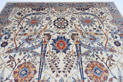 270 x 364 cm | Sickle Leaf Afghan Tribal Hand Knotted Veg Dye Wool carpet