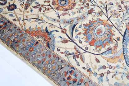 270 x 364 cm | Sickle Leaf Afghan Tribal Hand Knotted Veg Dye Wool carpet