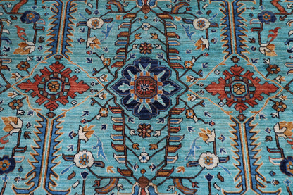 246 x 298 cm | Serapi Floral Area Rug Afghan Hand Knotted Veg Dye Wool carpet