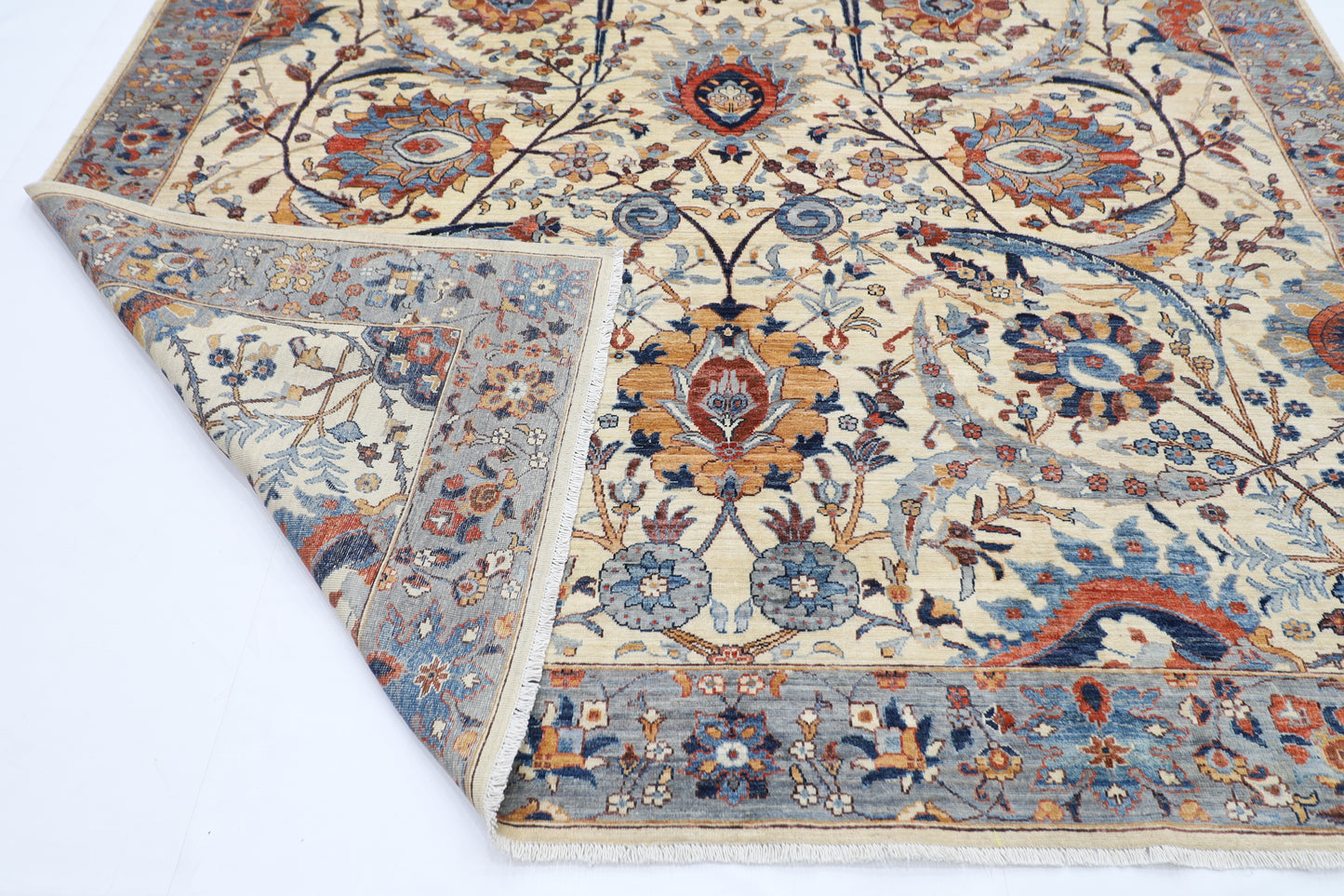 270 x 364 cm | Sickle Leaf Afghan Tribal Hand Knotted Veg Dye Wool carpet