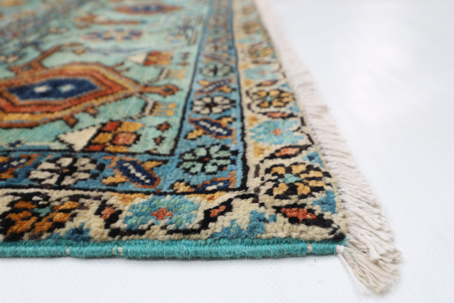 246 x 298 cm | Serapi Floral Area Rug Afghan Hand Knotted Veg Dye Wool carpet