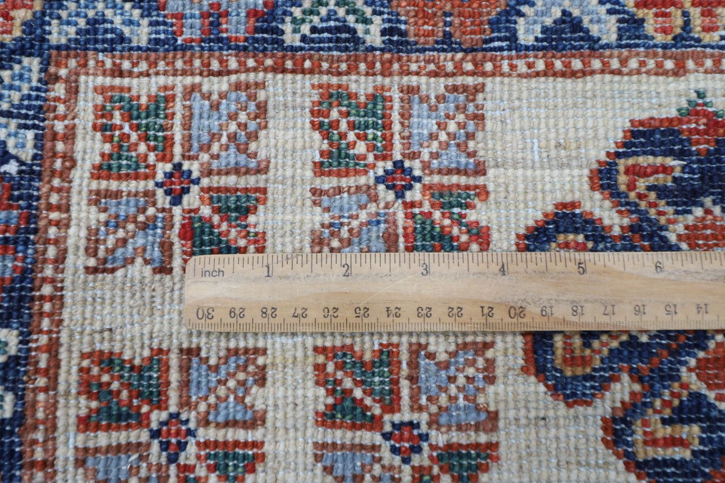 302 x 424 cm | Kazak Blue Large Area Rug Afghan Hand Knotted Veg Dye Wool carpet