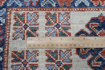 302 x 424 cm | Kazak Blue Large Area Rug Afghan Hand Knotted Veg Dye Wool carpet
