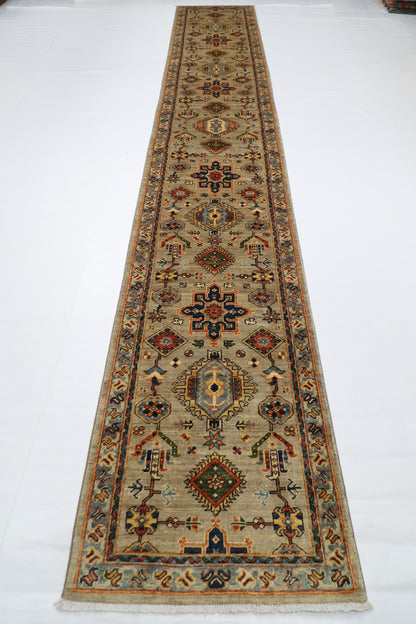 83 x 487 cm | Tribal Large Size Runner Rug Afghan Hand Knotted veg Dye Wool carpet
