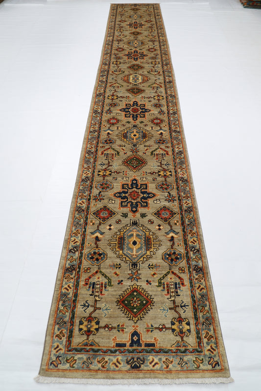 83 x 487 cm | Tribal Large Size Runner Rug Afghan Hand Knotted veg Dye Wool carpet