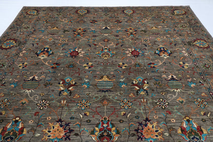 249 x 323 cm | Serapi Design Hand Knotted veg Dye Wool Afghan Carpet