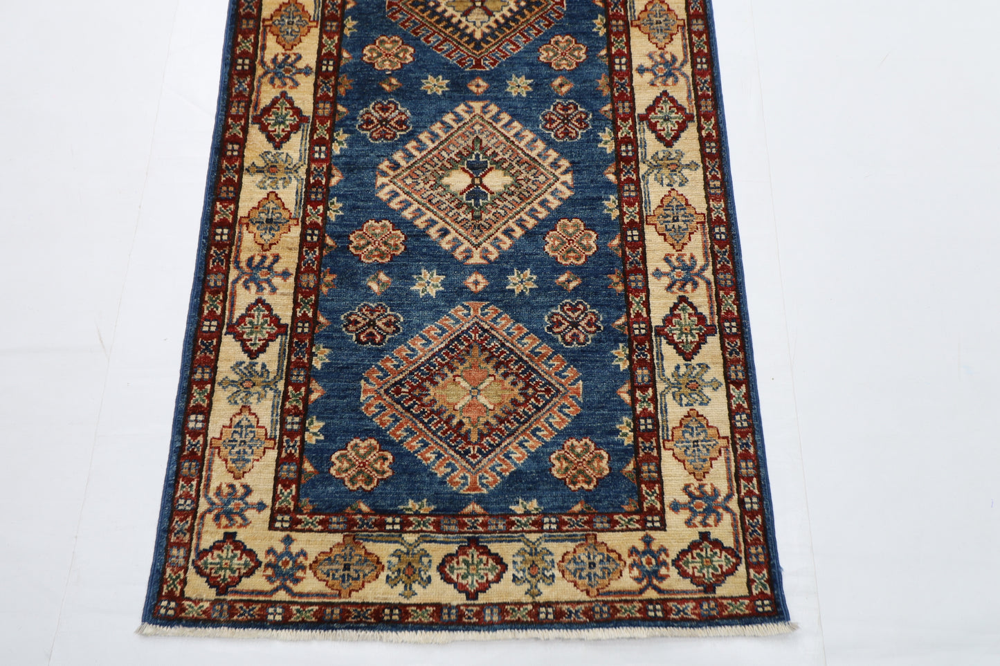 85 x 393 cm | Kazak Large Runner Rug Afghan Hand Knotted veg Dye Wool carpet