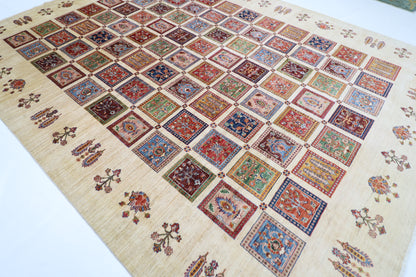 302 x 398 cm | Four Season Afghan Tribal Hand Knotted Veg Dye Wool carpet