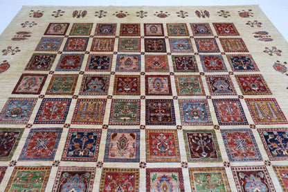302 x 398 cm | Four Season Afghan Tribal Hand Knotted Veg Dye Wool carpet