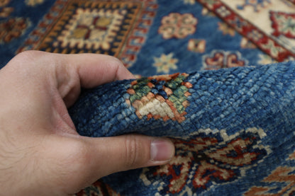 85 x 393 cm | Kazak Large Runner Rug Afghan Hand Knotted veg Dye Wool carpet