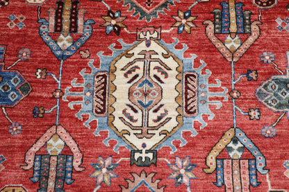 298 x 420 cm | Waziri Design Hand Knotted veg Dye Wool Afghan Carpet