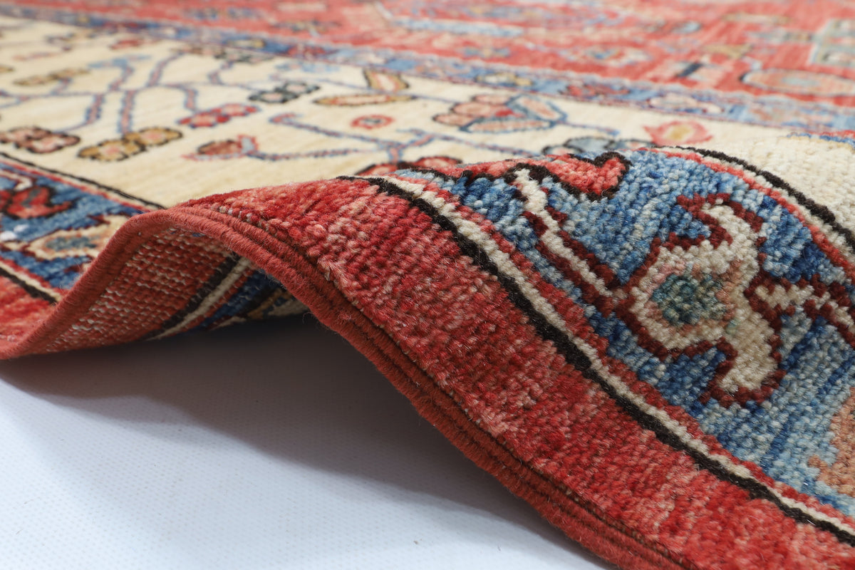 298 x 420 cm | Waziri Design Hand Knotted veg Dye Wool Afghan Carpet