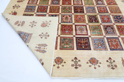 302 x 398 cm | Four Season Afghan Tribal Hand Knotted Veg Dye Wool carpet