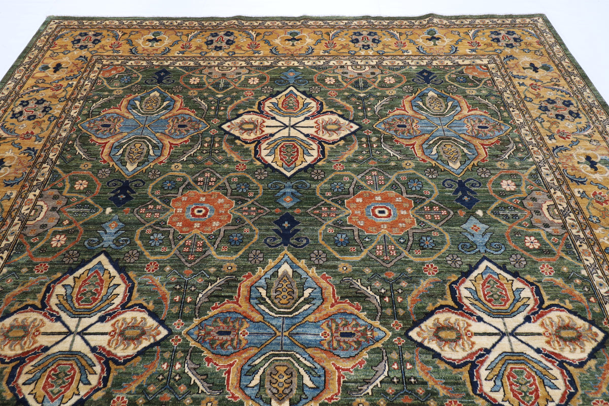 245 × 301 سم | سجادة أفغانية بتصميم كايروس منسوجة يدوياً من صوف مصبوغ طبيعياً